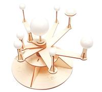 MOLUCKFU Modèle du Système Solaire en Bois pour Garçon et Filles 3-5 Ans Kit Éducatif DIY Planètes Colorées Apprentissage Scientifique Manuel Jouet Pédagogique Anniversaire
