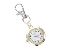 MOLUCKFU Montre de Poche D'infirmière en Acier Inoxydable Or Verre, Design Simple, Pratique et Facile à Lire, Personnes Qui Travaillent