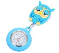 MOLUCKFU Montre Infirmière en Silicone Bleue Design Hibou, Extensible et Précise, pour Cadre Hospitalier Professionnel
