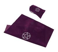 MOLUCKFU Nappe Tarot Divinatoire Souple Pentagramme Tapis de Jeu Astrologie Portable pour Cartes et Divination Décoration Ésotérique pour Praticiens