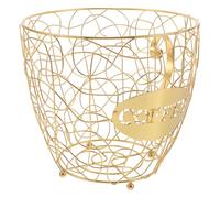 MOLUCKFU Organisateur de Capsules Café Métal Doré Support Espresso Design Tasse Rangement Compact pour Cuisine et Bar Panier Multifonction pour Capsules et Fruits Décor Élégant pour Maison