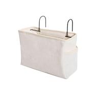 MOLUCKFU Organisateur Suspendu Tissu Feutre Blanc pour Lit Pochette de Rangement de Chevet Multi-compartiments Haute Capacité pour Chambre Voiture et Dortoir