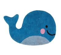 MOLUCKFU Paillasson Tapis Absorbant d'eau Confortable pour Pieds Bleu Motif Baleine Antidérapant en Flocage Décor Créatif pour Maison pour Salle de Bain et Entrée