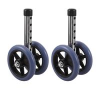 MOLUCKFU Paire de Roulettes Pivotantes Silencieuses en Acier Inoxydable et Caoutchouc pour Déambulateur, Réglables en Hauteur, Accessoires Robustes pour Usage en Bibliothèques ou Maisons