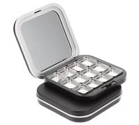 MOLUCKFU Palette Maquillage Magnétique 2pcs Noir Léger et Portable avec 12 Casseroles pour Usage Personnel Femmes