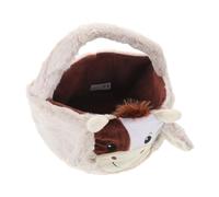 MOLUCKFU Panier de Pâques en Peluche Forme Vache, Léger et Spacieux avec Poignée, Panier Fourre-tout pour Garçon et Filles Garçons et Filles, Chasse aux Œufs, Rangement Bonbons