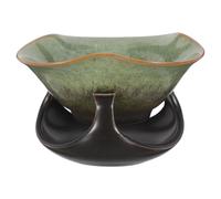 MOLUCKFU Passoire à Thé en Céramique Émaillée Vintage Grosse Passoire à Mailles Fines pour Thé en Vrac Accessoire pour Compatible Rituels Chinois Usage Quotidien Nettoyage Facile