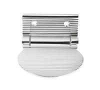 MOLUCKFU Pédale de Toilette Antidérapante en Acier Inoxydable Argenté Marchepied Simple pour Femme Enceinte et Personne Âgée Repose-Pieds Solide pour Salle de Bain Sécurisée