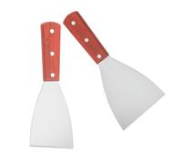 MOLUCKFU Pelles Cuisine avec Manche en Bois en Acier Inoxydable Lot de 2 Design Multifonctionnel et Finition Polie, pour Cuisson et Nettoyage Cuisine