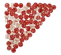 MOLUCKFU Pièces de Jeu Échecs Numérotées en Bois Double Face 1-90 Jeu Familial Éducatif Format Rond 1,8x0,9 Cm Lot de 90 Set de Set de Pièces Rouges