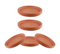 MOLUCKFU Plateaux en Terre Cuite Accessoires pour Pots de Jardinière Lot de 5 pour Pots de Fleurs Étanches, pour Intérieur et Extérieur, Idéal pour Chaude