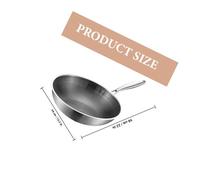 MOLUCKFU Poêle Wok Acier Inoxydable à Structure Nid Abeille Antidérapante Manche Rigide Compatible Cuisinière à Gaz Batterie de Cuisine et Facile à Nettoyer