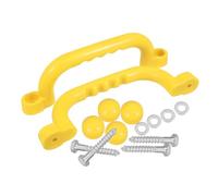 MOLUCKFU Poignées de Sécurité Antidérapantes en Plastique Jaune, 2 Pièces, Poignées pour Garçon et Filles pour Équipements de Jeux D’intérieur ’extérieur, Accessoires Robustes pour Aire