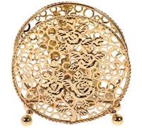 MOLUCKFU Porte-serviettes Style Vintage en Métal Or Bords Lisses et Arrondis, Pratique pour Hôtel et Décoration de Table Élégante