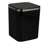 MOLUCKFU Poubelle à Couvercle à Pression Mini Carrée de Table 2l Abs Noir