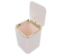 MOLUCKFU Poubelle de Comptoir Carrée en Pp Blanc pour Bureau, Mini Format