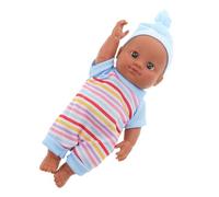 MOLUCKFU Poupée Bébé Réaliste 18cm en PVC Vinyle, Jouet Souple pour Garçon | Limbes et Tête Mobiles, Format Portable, Finition Polyester, Style Simulation, pour Jeux Quotidiens et Collection