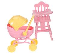 MOLUCKFU Poussette Jouet Miniature Ultra Compacte pour Garçon et Filles Accessoires de Poupée Poussette Réaliste pour Jeux d'Imitation Jouet pour Filles et Garçons