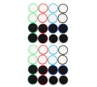 MOLUCKFU Protections Antidérapantes pour Manettes de Jeu Switch 32 Capuchons en Silicone Phosphorescents Multicolores Grips Joystick Lumineux Ergonomiques Accessoires Gaming pour