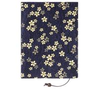 MOLUCKFU Protège-livres Créatif en Tissu Bleu Adhérence Renforcée et Résistant Déchirure, pour L'école Bureau, Pochette de Livre Décorative A5