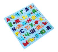 MOLUCKFU Puzzle Éducatif en Bois Alphabet Russe pour Tout-Petits - Montessori Bleu Grand Format 1 Pièce - Apprentissage Interactif, Motricité Fine et Développement Cognitif Dès 18 Mois,