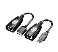 MOLUCKFU Rallonge de Câble Réseau Noir Adaptateur Ethernet USB en Plastique Transmission Rapide et Plug and Play pour Usage Scolaire et Dortoir