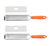 MOLUCKFU Râpe Multifonction 2 Pièces en Acier Inoxydable 304, Râpe à Fromage et Légumes, Lame Fine et Lame Grosse, Ustensile Cuisine pour Râper Citron, Chocolat, Fromage, Usage Domestique