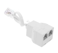 MOLUCKFU Répartiteur de Ligne Téléphonique Détachable 4 Fils, Adaptateur Câble Téléphonique Blanc, Convertisseur 1 Prise vers 2 pour Bureau et Maison, Accessoire Compatible Fourniture