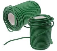 MOLUCKFU Rouleaux Vert Liens Fer pour Plantes, 2 TPR de Jardin 2 | Vignes et Fleurs, Usage Extérieur Polyvalent, Attaches Souples, Maintien des Arbustes et Plantes