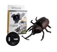 MOLUCKFU Scarabée Télécommandé Réaliste Marron sans Pile, Électrique Créatif pour Garçon et Filles, Modèle Simulé D’Insecte, Présent Original pour Jeux et Exploration, Coléoptère Rc