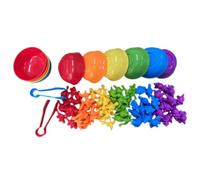 MOLUCKFU Set de Jouets Éducatifs Dinosaures pour Garçon Fille Tri Comptage et Développement des Habiletés Motrices Éveil pour Bébés et Tout-Petits Couleur Aléatoire Couleur Aléatoire