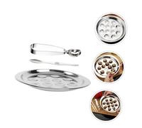 MOLUCKFU Set de Plat à Escargots Acier Inoxydable Plaque de Cuisson avec Compartiments Compatible Micro-ondes et Lave-vaisselle Design Lisse pour Cuisine