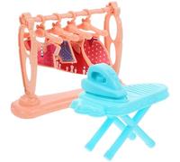 MOLUCKFU Set Mini Fer à Repasser et Table à Repasser avec Portant Vêtement pour Maison de Poupée Décor Micro Scène Accessoire Créatif pour Fille Jeu Éducatif Manuel