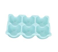 MOLUCKFU Support à Œufs Céramique Cases Bleu Ciel Rangement Compact pour Réfrigérateur Organiseur Œufs Porcelaine Casier Anti-roulement pour Cuisine et Frigo Facile à Nettoyer