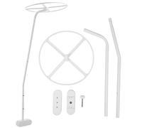 MOLUCKFU Support Métallique pour Filet de Lit Bébé, Baldaquin Réglable en Acier Robuste, Fixation Clip pour Berceau et Couffin, Sécurisée pour Sommeil Garçon et Filles, Accessoire