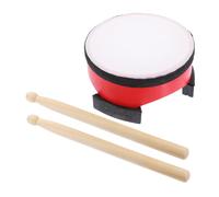 MOLUCKFU Tambour de Sol Garçon Fille Rouge avec Baguettes Instrument de Percussion et Résistant pour Développement du Rythme et Coordination Musical Simple pour Performances et Fêtes
