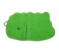 MOLUCKFU Tapis de Bain Exfoliant en Silicone Vert Ventouses Antidérapantes Masseur de Pieds de Dinosaure Brosse Pieds pour Spa de Massage et Soin Doux