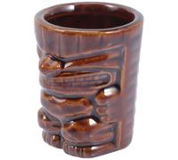 MOLUCKFU Tasse Tiki Mini 50ml en Céramique, Décorative pour Maison