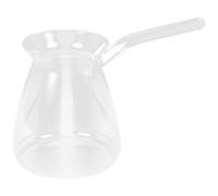 MOLUCKFU Théière en Verre 450 Ml Résistante à Haute Température Bouilloire Portable Transparente Manche Solide Récipient Bouillir le Thé Usage Domestique et Salon de Thé