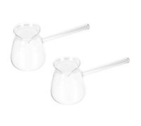 MOLUCKFU Théière Transparente en Verre Borosilicaté 450ml 2 Pièces Poignée Latérale, Pratique et Décorative pour Maison ou Hôtel Plusieurs styles