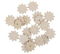 MOLUCKFU Tranches de Bois D'engrenage et Stimulation de L'imagination des Garçon et Filles 20 Pièces Non Finies, Matériau Bois Beige Sûr pour Décoration Intérieure