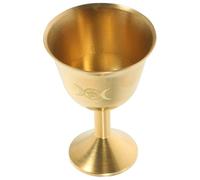 MOLUCKFU Verre à Kiddouch Cuivre Or pour Offrandes la Maison Couleur Éclatante et Résistance la Décoloration Destiné aux Adeptes des Cultes Orientaux