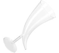 MOLUCKFU Verre à Vin Forme Lune Verre Transparent Tasse à Boire Corne Décorative pour Fête et Maison Gobelet Élégant pour Boissons et Jus