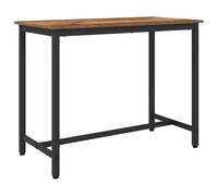 Molumvel Bureau 100 x 50 cm, table d'ordinateur réglable en hauteur en bois et acier, table de travail stable pour bureau, bureau à domicile et étude, aspect bois vieilli