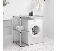 Molumvel Étagère pour machine à laver, étagère de salle de bain en fer, 87 | Peu encombrant, espace de rangement supplémentaire, support mural inclus