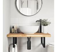 Molumvel Plateau de lavabo rectangulaire en bois d'acacia massif 60 x 50 x | Matériau robuste, polyvalent, charme rustique