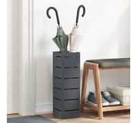Molumvel Porte-parapluie rectangulaire en acier robuste, peu encombrant pour l'entrée, 15,5 x 15,5 x 49 cm, anthracite