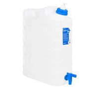 Molumvel Réservoir d'eau avec robinet, distributeur de savon et poignée | En polyéthylène haute densité de qualité alimentaire, empilable pour le camping et l'extérieur, 38 x 16 x 49,5 cm