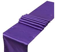 MOLUO 10 pièces/Ensemble Chemin de Table en Satin 30 cm x 275 cm pour la fête de Mariage événement Banquet Maison Table décoration approvisionnement Table Couverture Accessoires