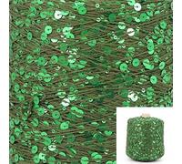 MOLUO 50G/skeins Cotton Sequins Yarn 6mm+3mm Sequins Hand Knitting Yarn Thread Luxury Glitter Soft Rope DIY Material
